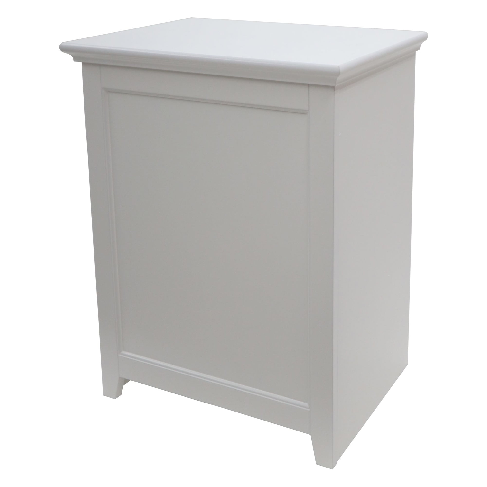 Redmon 11.25 x 18 x 23.25 Inch Contemporary Shaker Style Hamper, White