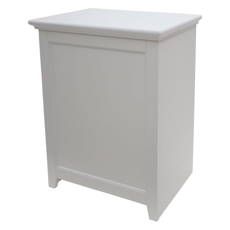Redmon 11.25 x 18 x 23.25 Inch Contemporary Shaker Style Hamper, White
