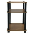 thumbnail image 1 of Redmon 3-Tier Shelf Side Table, Lightweight Freestanding Storage Unit, Oak Woodgrain, 1 of 12