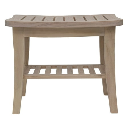 Redmon 5333GY Genuine Teak Bench 20 x 13 Inch, Grey Woodgrain Smooth Finish
