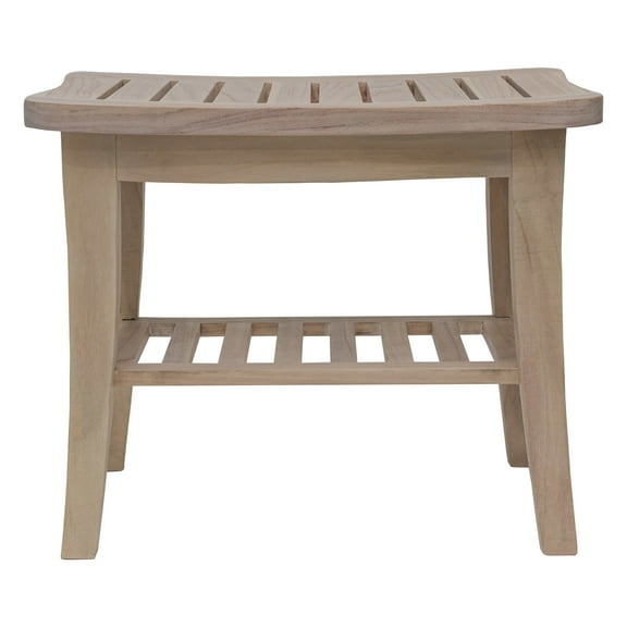 Redmon 5333GY Genuine Teak Bench 20 x 13 Inch, Grey Woodgrain Smooth Finish
