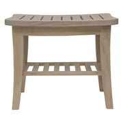 Redmon 5333GY Genuine Teak Bench 20 x 13 Inch, Grey Woodgrain Smooth Finish