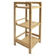thumbnail image 1 of Redmon Bamboo 3-Tier Shelf, Square Open Style, Free Standing, Assembly Required, Adult Use, 1 of 5