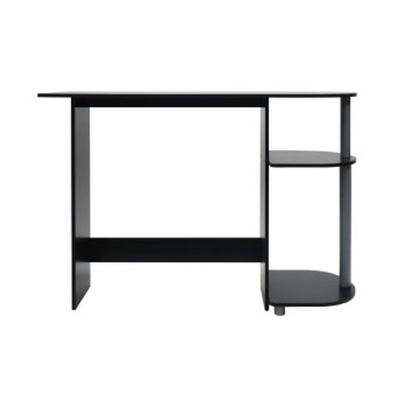 Redmon Wooden Computer Desk - Black Woodgrain Finish - Black