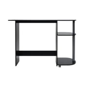Redmon Wooden Computer Desk - Black Woodgrain Finish - Black