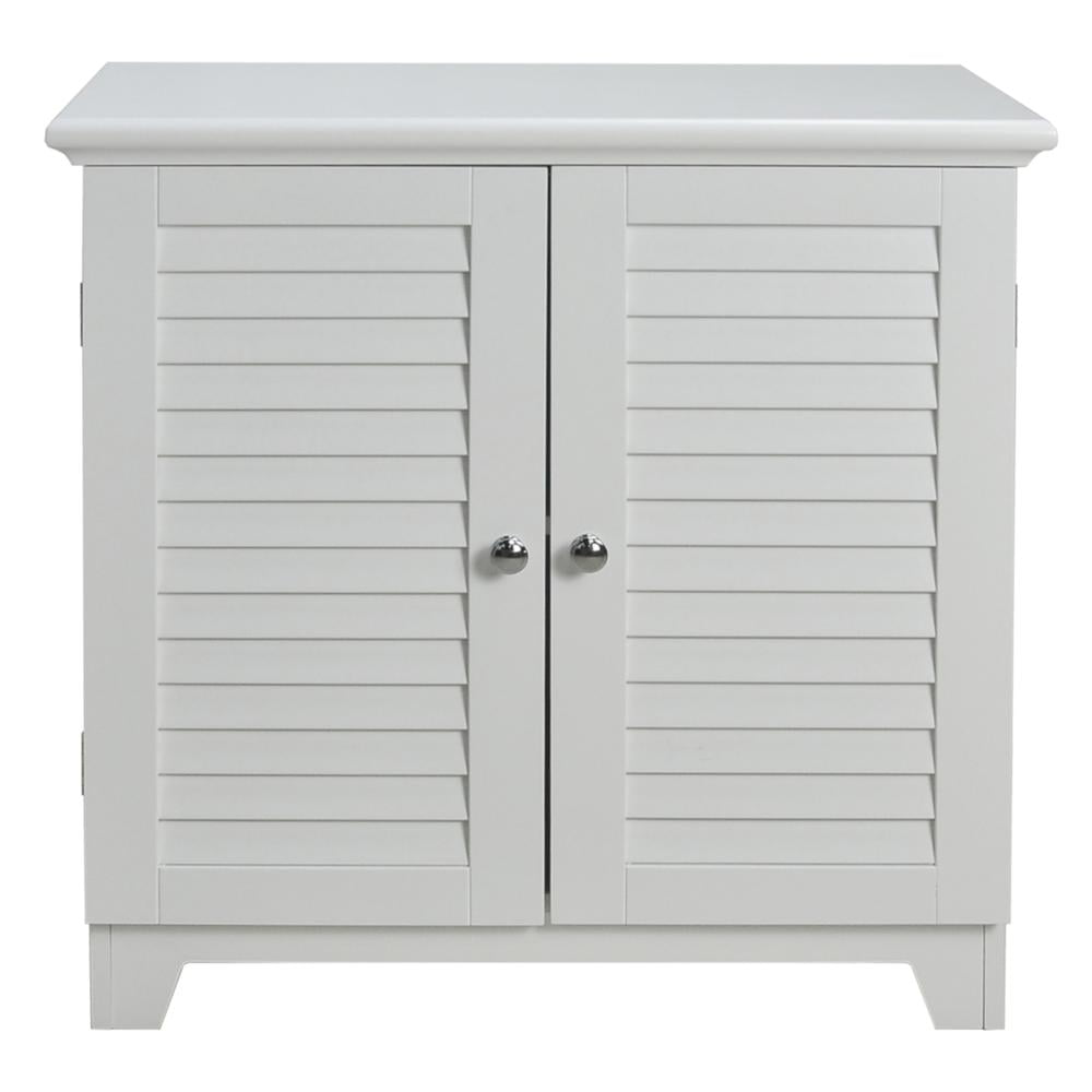 Redmon Contemporary Country Louvered Double Doors Floor Cabinet