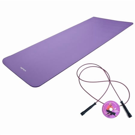 Redmon Fun and Fitness for Kids® Three Piece Set Includes 8 ft Jump Rope, Trainer Video and 23.75 Inch Width x 67 Inch Length Yoga Mat