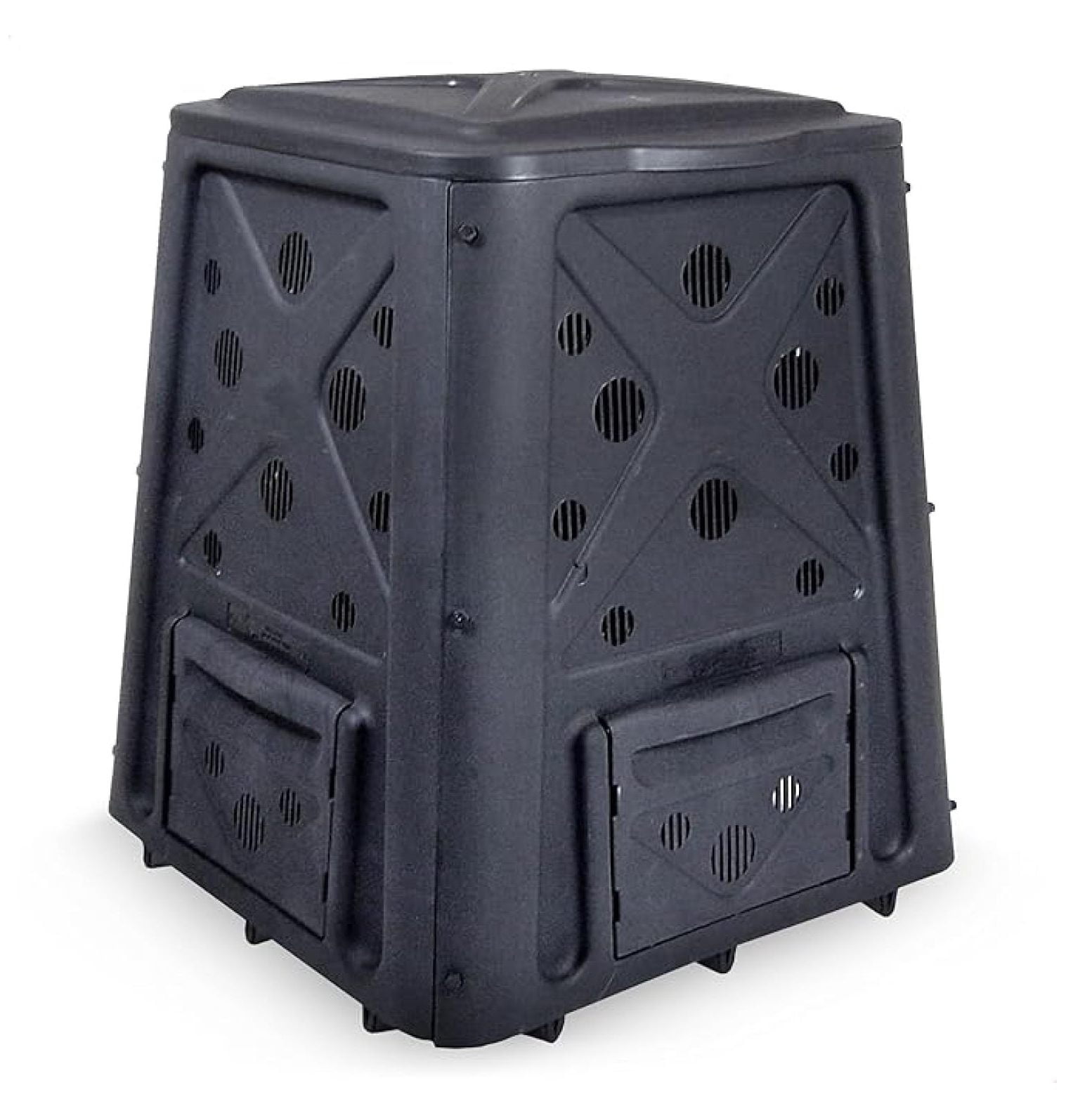 Redmon Outdoor Compost Bin with Lift Off Lid, 4-Door Access & Vent ...