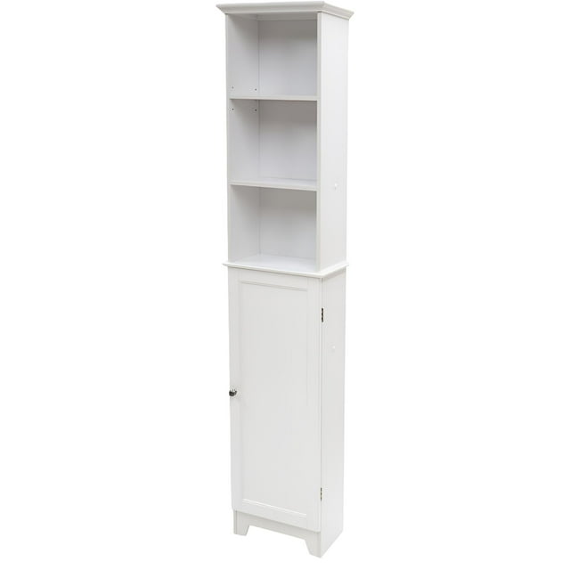 Redmon Shaker Style Tall Floor Shelf with Lower Cabinet