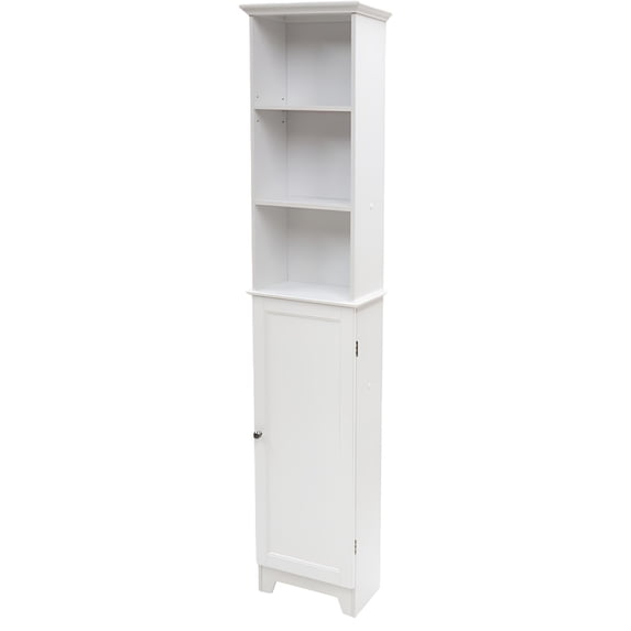 Redmon Shaker Style Tall Floor Shelf with Lower Cabinet