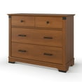 thumbnail image 1 of Child Craft Redmond 42" Interlocking 3-Drawer Dresser for Nursery or Bedroom, Rustic Design, Coach Cherry, 1 of 7