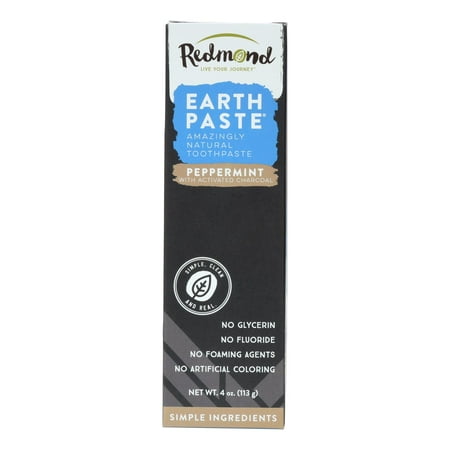 Redmond - Earthpaste Mineral Toothpaste with Silver Peppermint Charcoal, 4oz