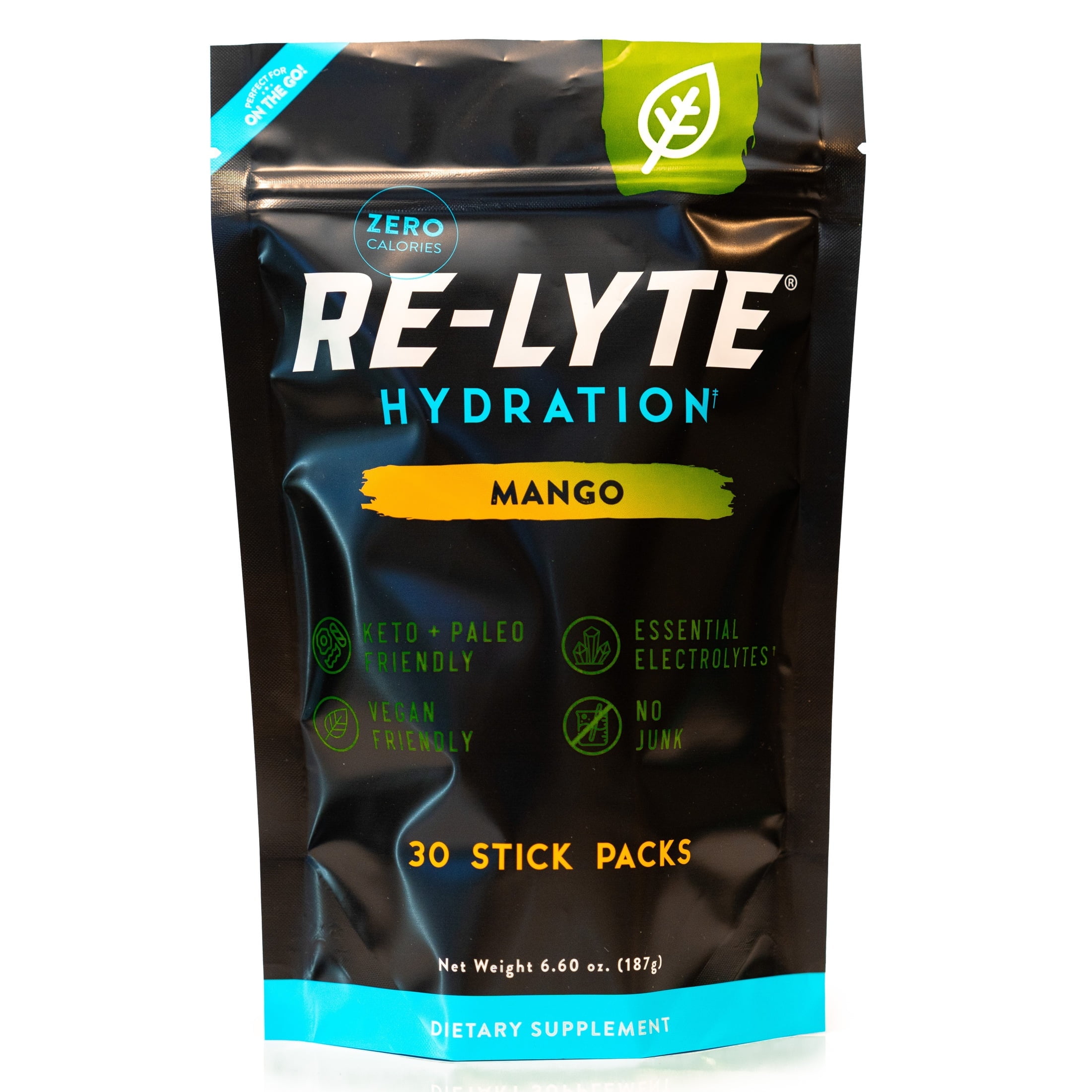 Redmond Re-Lyte Hydration Drink Mix (Mango), 30 Stick Packs