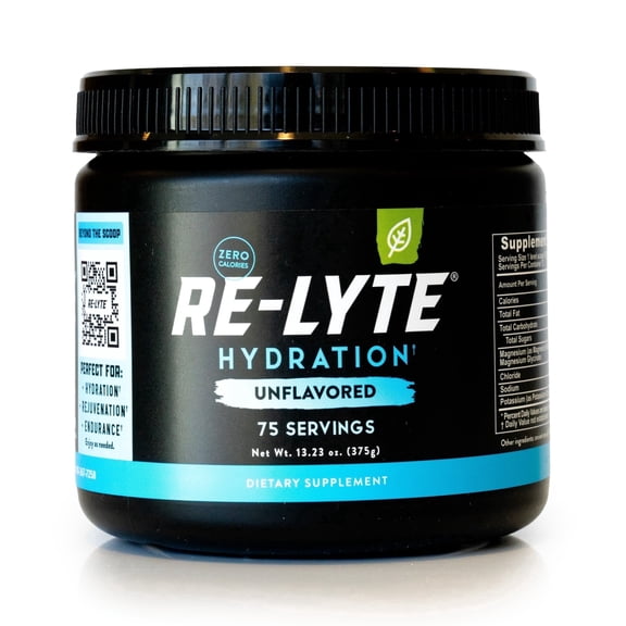 Redmond Re-Lyte Hydration Drink Mix (Unflavored) 13.23 oz Jar