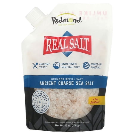 Redmond Real Salt Ancient Coarse Sea Salt 16 oz Pack of 4