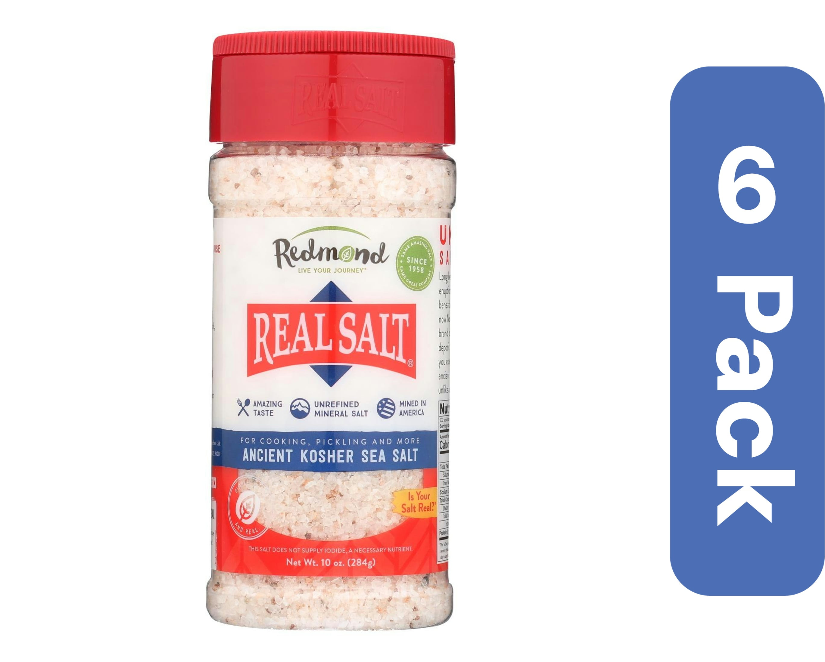 Redmond Real Salt Shaker 10 oz (Pack Of 6)