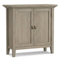 thumbnail image 1 of Simpli Home Redmond SOLID WOOD 32 inch Wide Transitional Low Storage Cabinet in Distressed Grey, 1 of 8