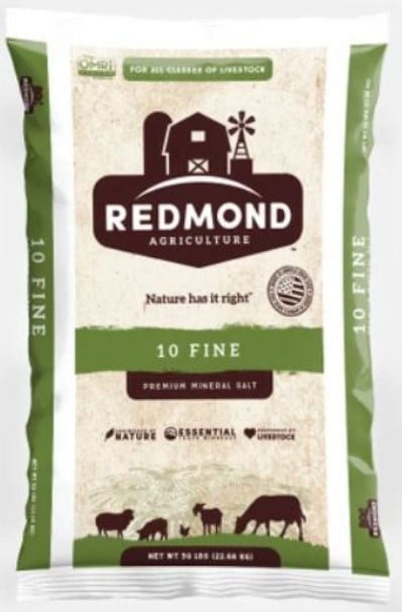 Redmond Trace Mineral Salt with Garlic, Organic, 50 lbs