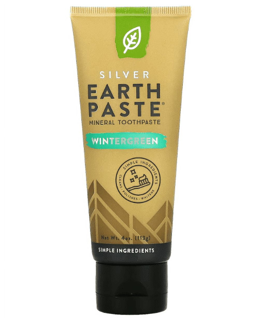Redmond Trading Company Earthpaste Natural Toothpaste Wintergreen - 4 oz Pack of 4