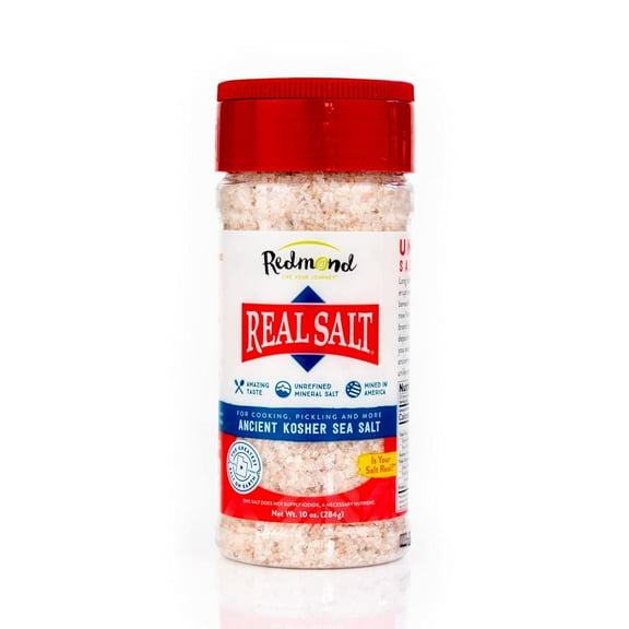 Redmond Trading Company Real Salt, Ancient Kosher Sea Salt, 10 oz Pack of 2