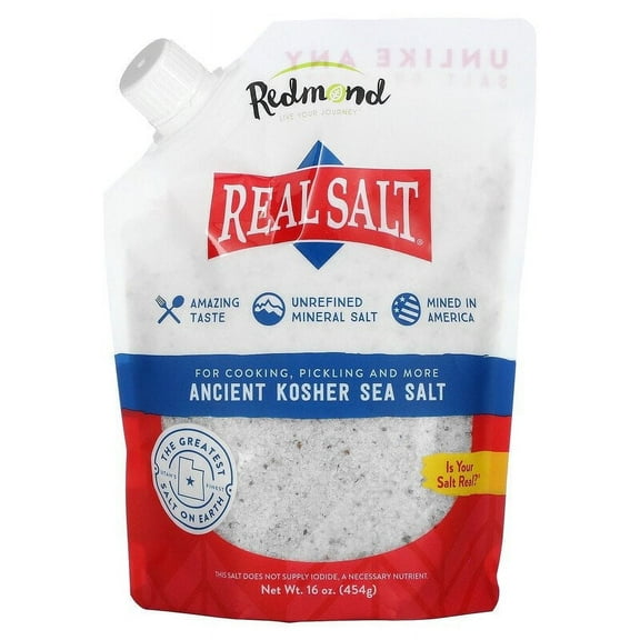 Redmond Trading Company, Real Salt, Ancient Kosher Sea Salt, 16 oz Pack of 3