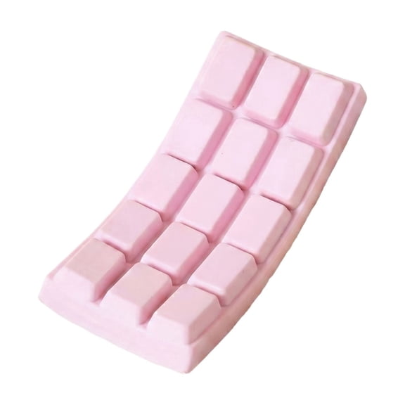 Rednachen Pink Simulation Chocolate Keyboard Shaped Squishy Stress Relief Toy, Slow Rising Soft Squeeze Toy Cute Aesthetic Desk Decor for Home Office Anxiety Calming,Pink