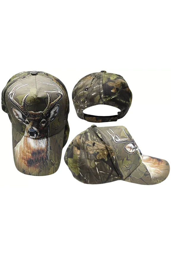 Redneck Camouflage Camo Single Deer Buck baseball style ball Hat Cap