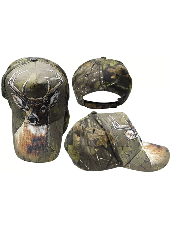 Redneck Camouflage Camo Single Deer Buck baseball style ball Hat Cap