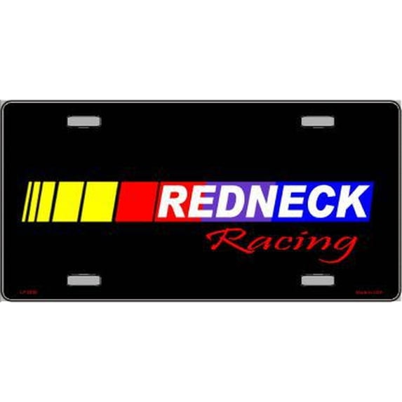 Redneck Racing Metal Novelty Vanity License Plate