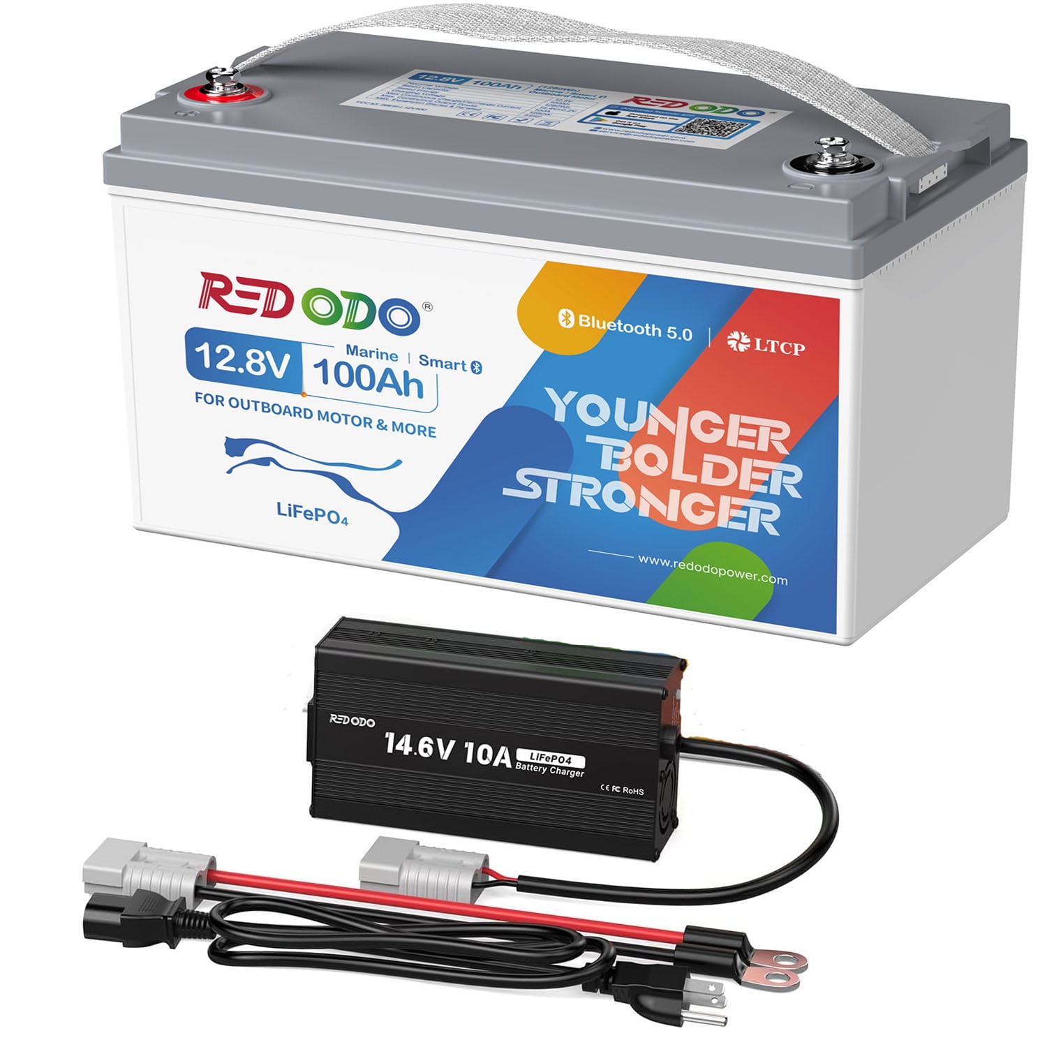 Redodo 12V 100Ah LiFePO4 Battery Bluetooth Low Temp Cutoff Protection