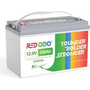 Redodo 12V 100Ah LiFePO4 Battery Group 31 Lithium Battery with 100A BMS Up to 15000 Deep Cycles Battery for RV Solar Trolling Motor and Off Grid