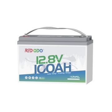 Redodo 12V 100Ah LiFePO4 Battery, Low Temperature Protection for Trolling Motor with 14.6V 20A Lithium Battery Charger