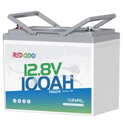 Redodo 12V 100Ah LiFePO4 Battery, Group 24 Rechargeable Lithium Deep Cycle RV Battery, Up to 15000 Cycles, Perfect for RV, Camping, Solar Panel, Off Grid, Kayak Trolling Motor