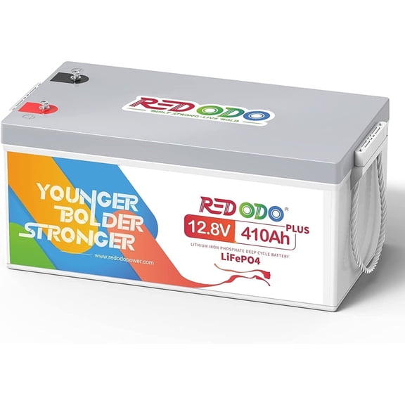 Redodo 12V 410Ah Lithium LiFePO4 Battery 250A BMS Max. 3200W for RV Solar System