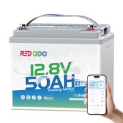Redodo 12V 50Ah LiFePO4 Lithium Battery Bluetooth Low-Temp Protection 10 Years Lifetime for Trolling Motor RV, Solar, Boat Marine and Camping