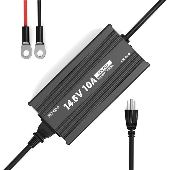 Redodo 14.6V 10A Lifepo4 Battery Charger Support Fast Charging for Lithium Iron Phosphate Battery
