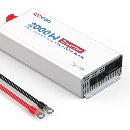 Redodo 2000W Power Inverter, Pure Sine Wave Inverter 12V DC to 110V AC Outlets, LCD Monitor, Multiple Protection, AC, for Home Appliances, Electronics, RV, Truck, Solar Power