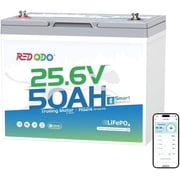 Redodo 24V 50Ah TM Low-Temp LiFePO4 Battery, Bluetooth Lithium Battery Built in 50Ah BMS, 10 Years Lifespan, Perfect for Trolling Motor, Marine, RV, Fishing Finder, Solar and Off Grid