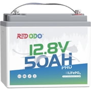 Redodo 12V 50Ah Lithium Battery, Portable 50Ah LiFePO4 Battery with 50A BMS, 640Wh, Up to 15000 Cycles, Ideal for Trolling Motor, RV, Home Energy Backup, Off Grid etc.