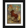 thumbnail image 1 of Redon, Odilion 11x14 Black Ornate Wood Framed with Double Matting Museum Art Print Titled - Centaur and Dragon, 1 of 4