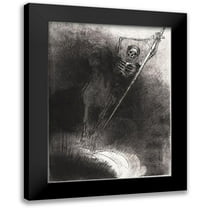 Redon, Odilon 11x14 Black Modern Framed Museum Art Print Titled - And His Name That Sat on Him Was Death
