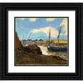 thumbnail image 1 of Redon, Odilon 13x12 Black Ornate Wood Framed with Double Matting Museum Art Print Titled - The Port of Morgat, 1 of 4