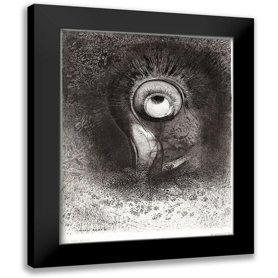 Redon, Odilon 15x18 Black Modern Framed Museum Art Print Titled - There Was Perhaps a First Vision Attempted by the Flower
