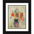 thumbnail image 1 of Redon, Odilon 15x18 Black Ornate Wood Framed with Double Matting Museum Art Print Titled - Large Vase with Flowers, 1 of 4