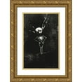 thumbnail image 1 of Redon, Odilon 22x32 Gold Ornate Wood Framed with Double Matting Museum Art Print Titled - In the Maze of Branches the Pale Figure Appeared, 1 of 4