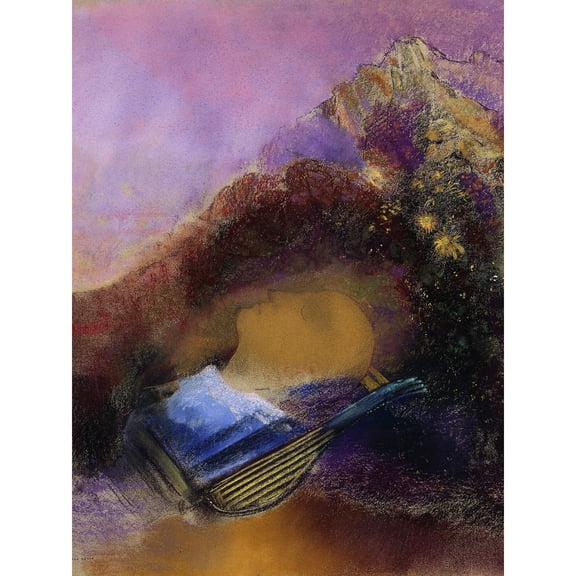 Redon Orpheus Poet Musician Painting Extra Large XL Wall Art Poster Print