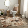 thumbnail image 1 of Redondo Beach Dark Red 5 ft. 3 in. x 7 ft. Indoor/Outdoor Modern Rectangle Area Rug, 1 of 1