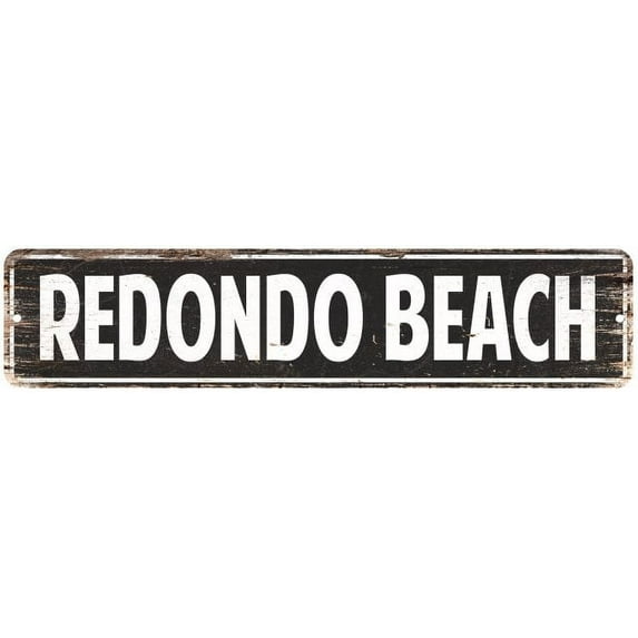 Redondo Beach Vintage Look Gift Metal Sign Chic 4x18 104180008179