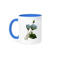 thumbnail image 1 of Redoute Vintage Watercolor Floral Blue Lotus Nymphaea Caerulea, 15oz Two-Tone Blue Mug, 1 of 7