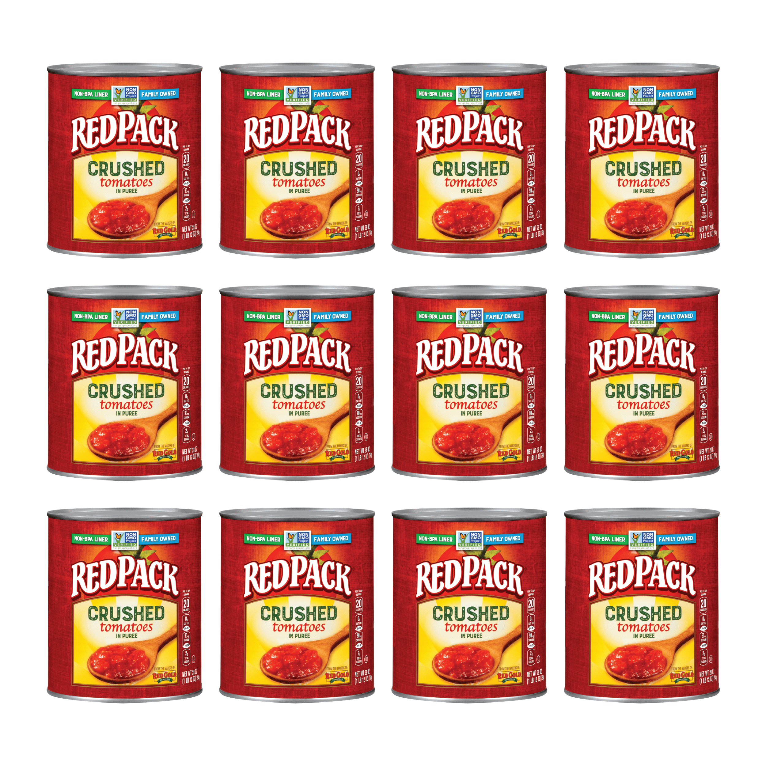 Redpack Crushed Tomatoes in Puree, Kosher and Gluten Free, 28 Ounce